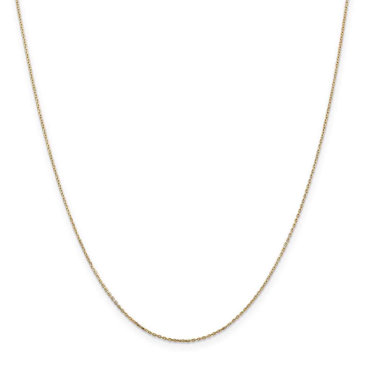 Unisex Gold Classics™ .8mm. Diamond Cut Cable Necklace...
