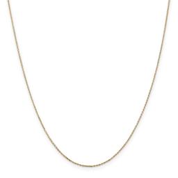 Unisex Gold Classics(tm) .8mm. Diamond Cut Cable Necklace w/Lobster