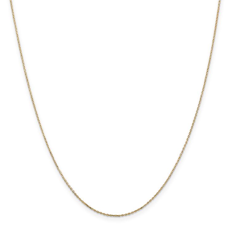 Unisex Gold Classics(tm) .8mm. Diamond Cut Cable Necklace w/Lobster