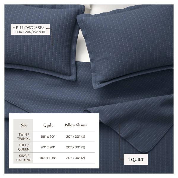 FreshFolds Alicia Microfiber All-Season Quilt Set