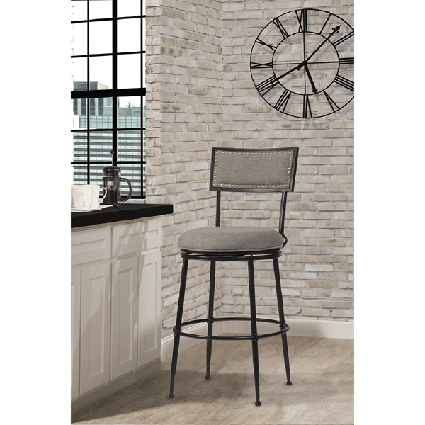 HH2 Home Theilmann Commercial Grade Metal Bar Height Swivel Stool