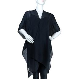 Womens Adrienne Vittadini Pleated Oversize Mesh Kimono