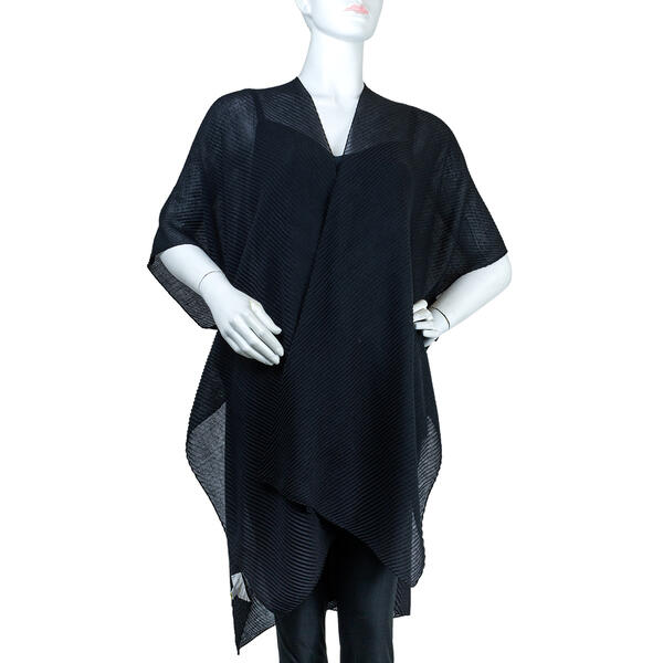 Womens Adrienne Vittadini Pleated Oversize Mesh Kimono - image 