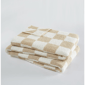 Truly Soft Cozy Checkerboard Beige Reversible Throw - image 7