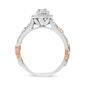 Haus of Brilliance Rose Gold Plated Cross-Over Engagement Ring - image 4