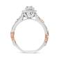 Haus of Brilliance Rose Gold Plated Cross-Over Engagement Ring - image 4