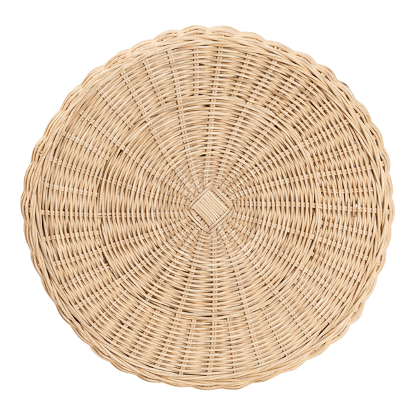 bali & pari Natala Handwoven Wicker Tulip End Table