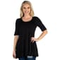 Womens 24/7 Comfort Apparel Elbow Sleeve Swing Tunic Top - image 3