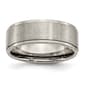 Mens Endless Affection&#40;tm&#41; Ridged Edge 8mm Engravable Flat Band - image 1