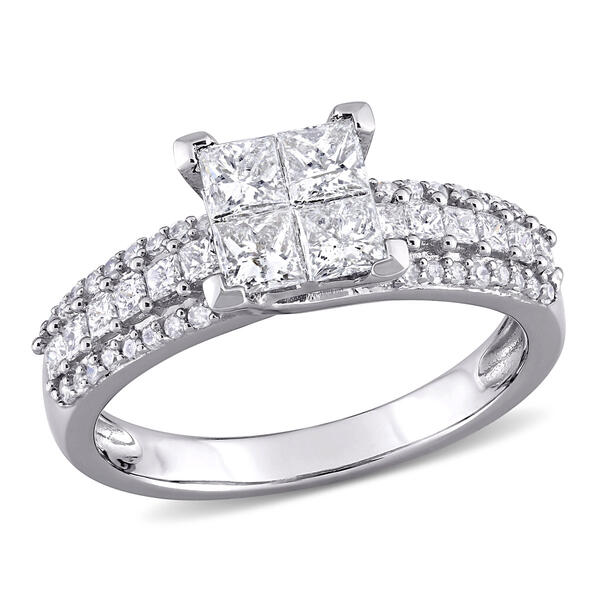 Diamond Classics&#40;tm&#41; 10kt. White Gold 1ct. Diamond Princess-Cut Set - image 