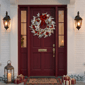 Puleo International 32in. LED Adorned Flocked Artificial Wreath - image 3