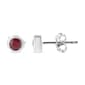 Haus of Brilliance Sterling Silver Created Garnet Stud Earrings - image 3