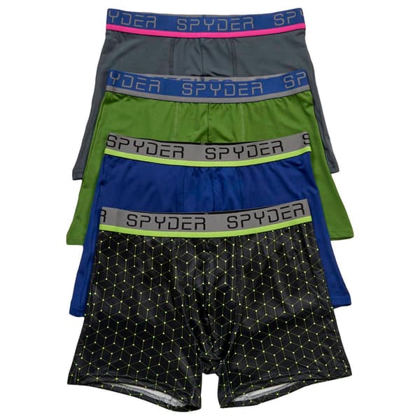 Mens Spyder 4pk. Cotton Stretch Boxer Briefs - image 