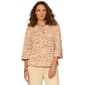 Womens Democracy 3/4 Bell Sleeve Space Dye Pointelle Sweater - image 1