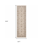 HomeRoots Ivory Oriental Power Loom Stain Resistant Runner Rug - image 3