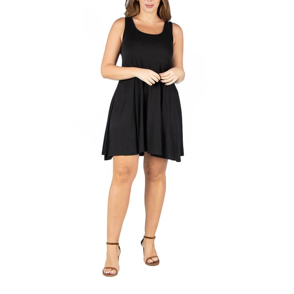 Plus Size 24/7 Comfort Apparel Sleeveless Shift Dress