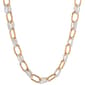 Design Collection 18 Two-Tone Polished Link Textured Necklace - image 1