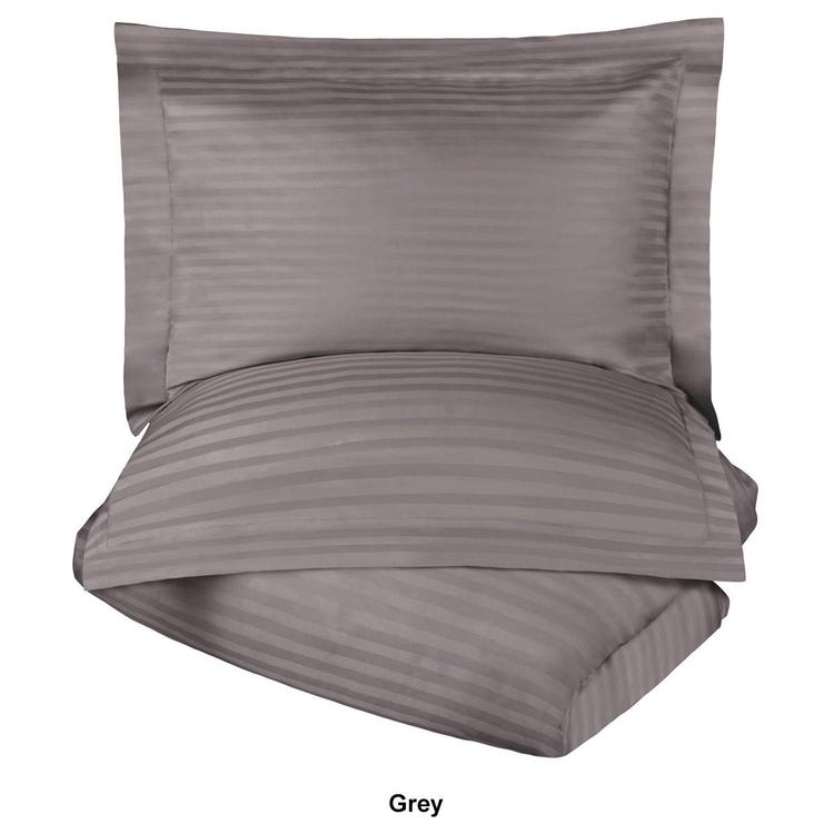Superior 300TC Egyptian Cotton Striped Duvet Cover Set