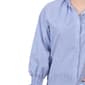 Womens NY Collection 3/4 Sleeve Stripe Button Front Blouse - image 4