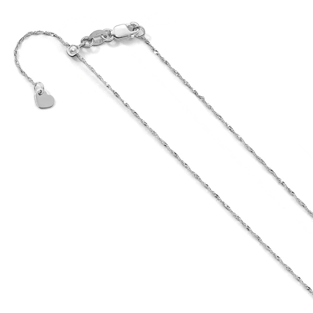 Gold Classics™ 10kt. White Gold Singapore Chain Necklace