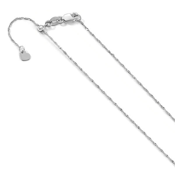 Gold Classics&#40;tm&#41; 10kt. White Gold Singapore Chain Necklace - image 