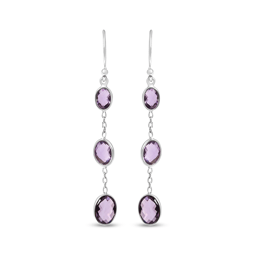 Haus of Brilliance Checkerboard Amethyst Drop & Dangle Earrings
