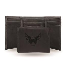Mens NHL Washington Capitals Faux Leather Trifold Wallet