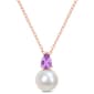 Gemstone Classics(tm) Freshwater Pearl & Amethyst Pendant - image 1
