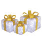 National Tree 3pc. Pre-Lit LED White Gift Box Assortment Set - image 1