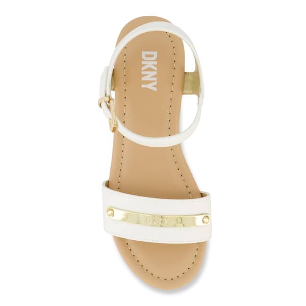 Big Girls DKNY Amber Metal Strap Wedge Sandals