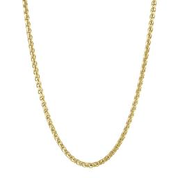 Mens Lynx Stainless Steel Gold-Tone Wheat Chain Necklace