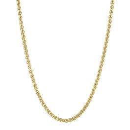 Mens Lynx Stainless Steel Gold-Tone Wheat Chain Necklace