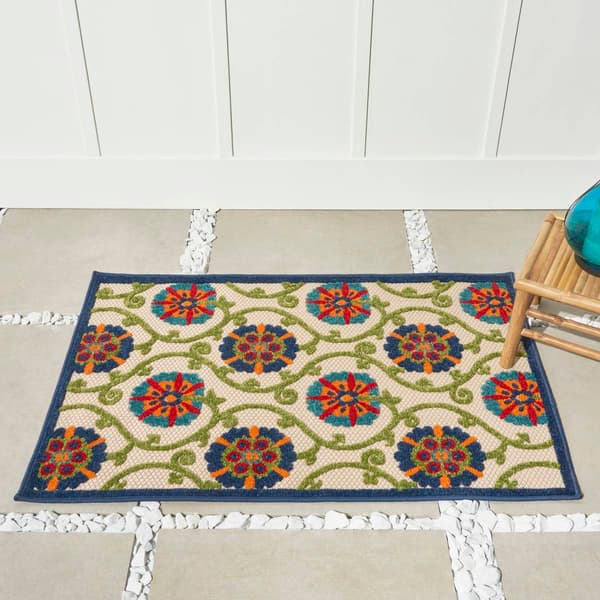 Nourison Aloha Vines Contemporary Indoor/Outdoor Area Rug