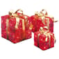 National Tree 3pc. Pre-Lit Glittered Gift Box Set - image 1