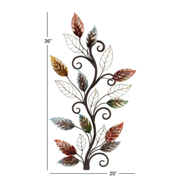 9th & Pike&#174; Traditional Style Leaf Iron Wall Decor