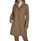 Petites Halston Single Breasted Faux Wool Coat - image 1