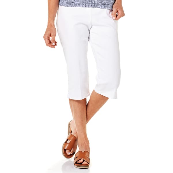 Womens Ruby Rd. Solid Extra Stretch Pull On Capris - image 