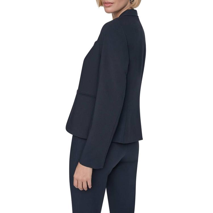 Womens DKNY Long Sleeve Solid Two Button Blazer - Navy