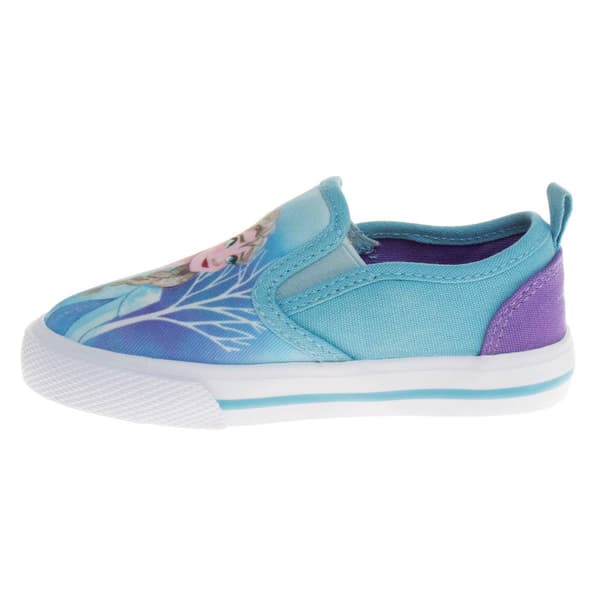 Little Girls Disney Frozen Elsa and Anna Slip-On Fashion Sneakers