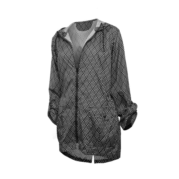 Womens ShedRain Hi Low Poncho Rain Jacket - Diamond Dot - image 