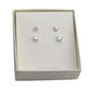 Marsala 4 and 5mm Round Clear Cubic Zirconia Duo Earrings Set - image 1