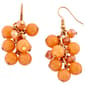 Ashley Cooper(tm) Gold-Tone Peach Glass Beaded Cluster Earrings - image 1