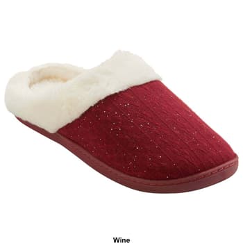 Womens Gold Toe® Sparkle Knit Clog Slippers - Boscov's