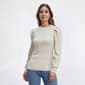 Womens Anne Klein Puff Sleeve High Crew Neck Sweater - image 3