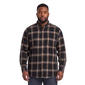 Mens Big & Tall Mountain Ridge Flannel Shirt - Black/Brown/Cream - image 1