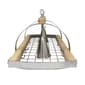 Elegant Designs 2 Bulb Wood & Nickel Pot Rack w/Downlights - image 4