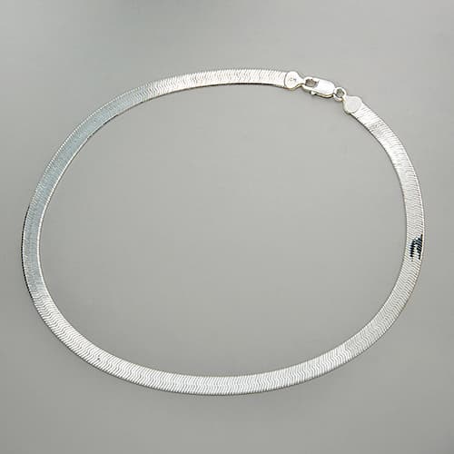 Ellen Tracy Sterling Silver Omega Necklace - image 