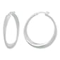 Ellen Tracy Sterling Silver Twisted Hoop Earrings - image 1
