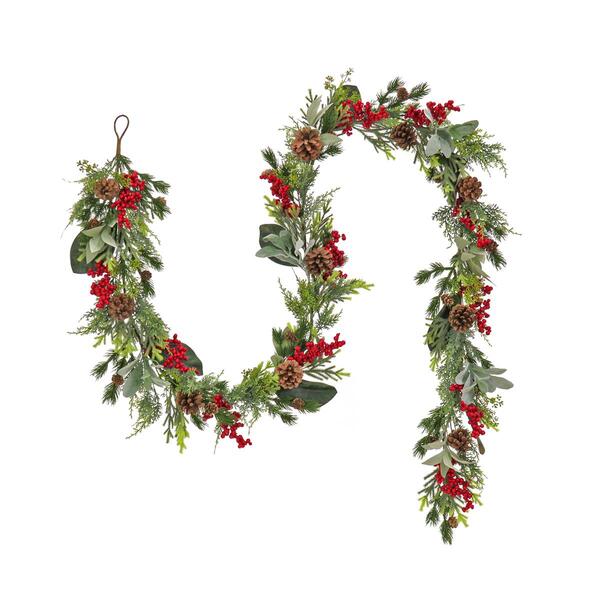 National Tree 9ft. Holiday Greenery & Berry Garland - image 