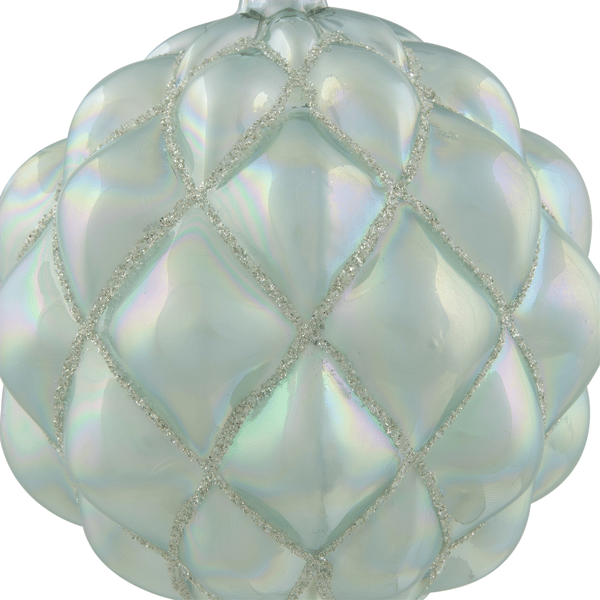 Northlight 4.5in. Iridescent Blue Glass Christmas Ball Ornament